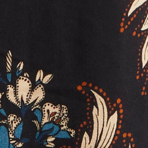 Blue and Navy Blossom Tapestry Long Sleeve Wrap Dress frim Farm RIO - Picture 5 of 7